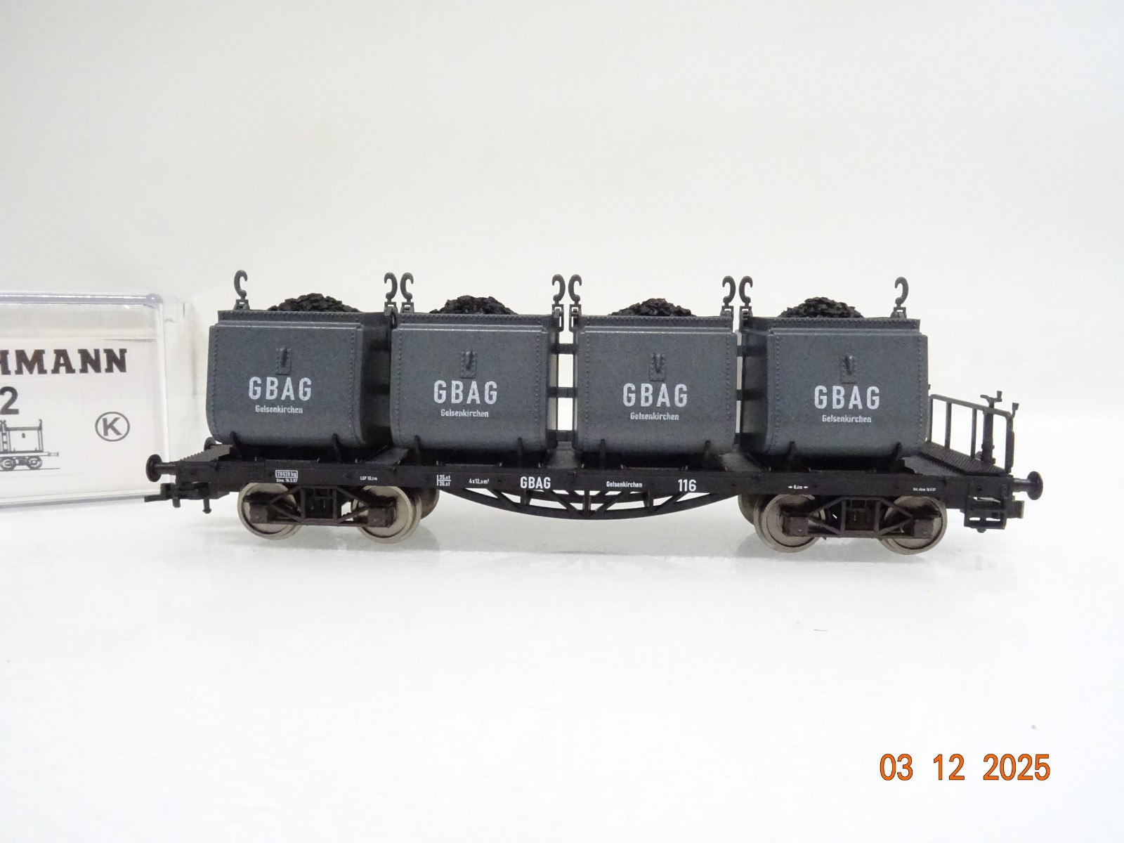 Fleischmann H0 K 526602 Kohlekübelwagen der GBAG in OVP BH1624 – Bild 3