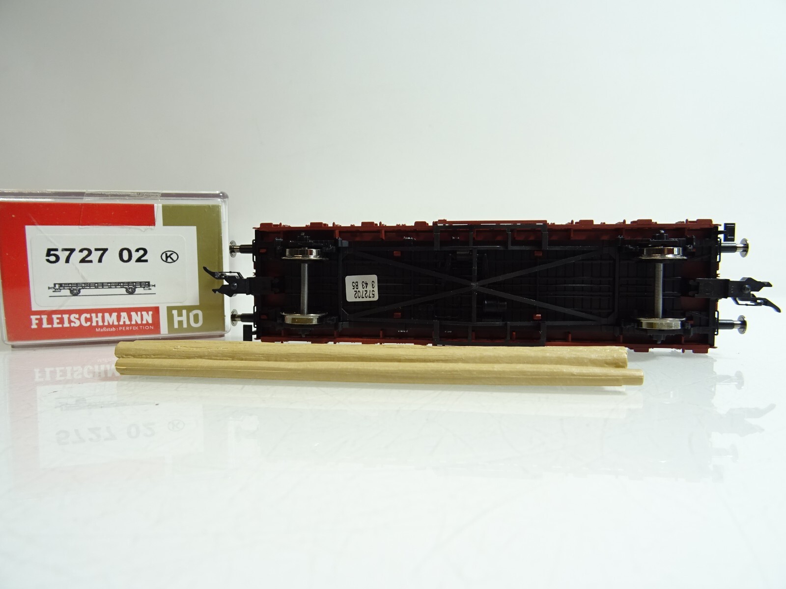 Fleischmann H0 K 572702 Rungenwagen mit Ladung der DB in OVP PR1213 – Bild 4