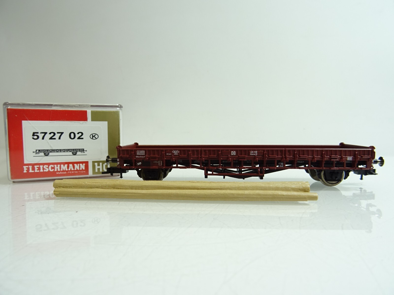 Fleischmann H0 K 572702 Rungenwagen mit Ladung der DB in OVP PR1213