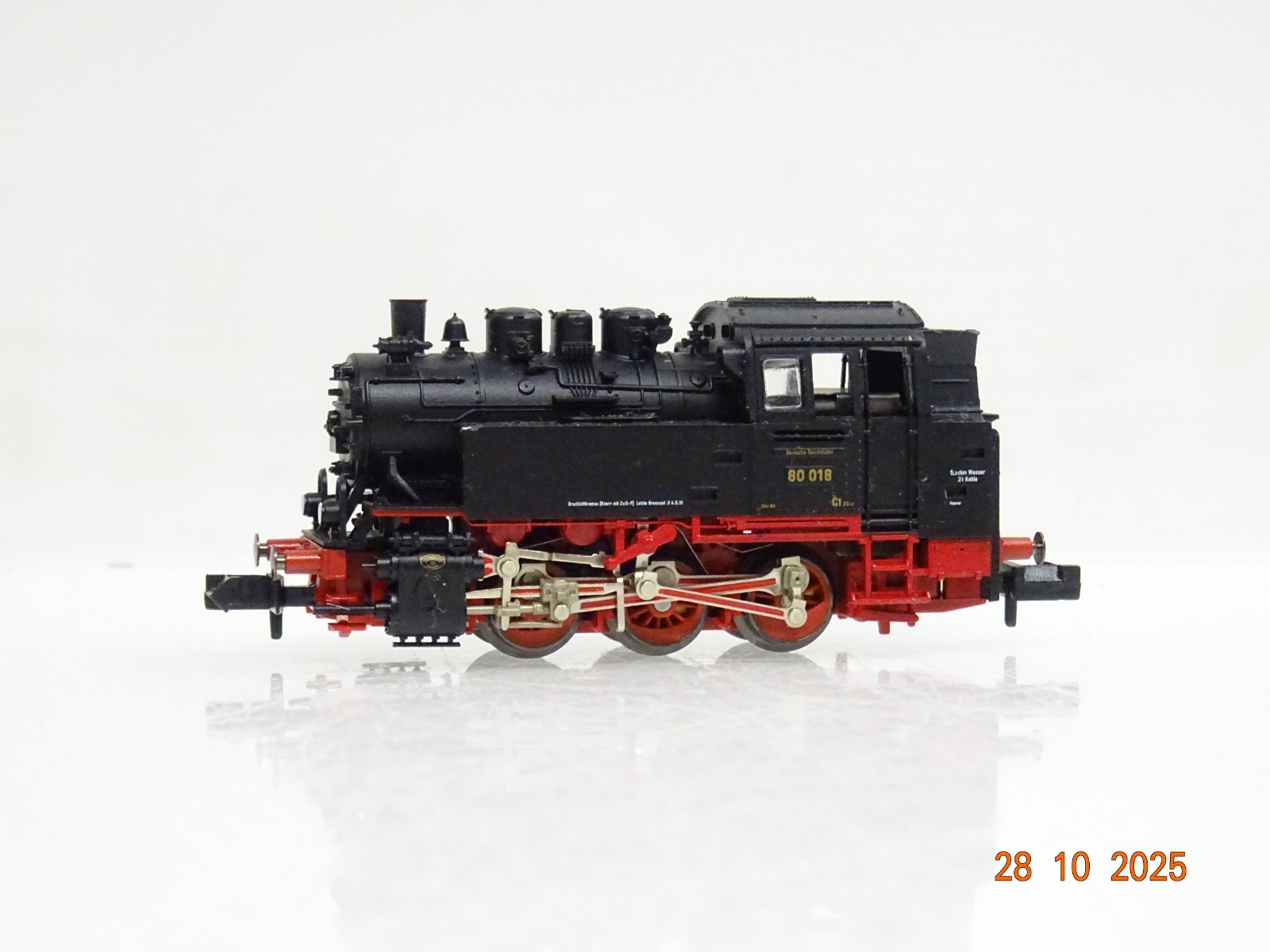 Fleischmann N 7025 Dampflok BR 80 018 der DRG JL3856 o.