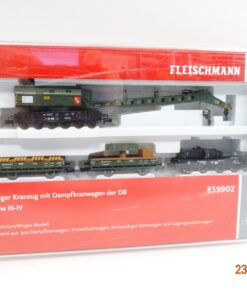 Fleischmann N 859902 Kranzug 4tlg. mit Dampfkranwagen der DB in OVP JL3123