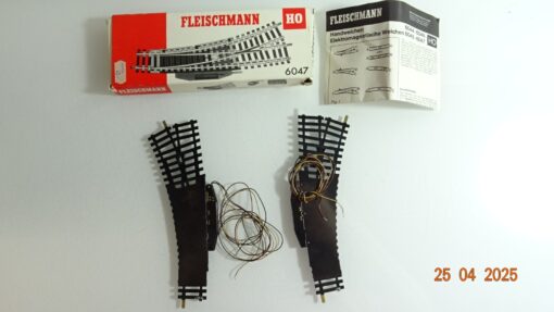Fleischmann Spur 6047 Weichenpaar mit el.-mag. Antrieb siehe Foto in OVP CK7759 – Bild 3