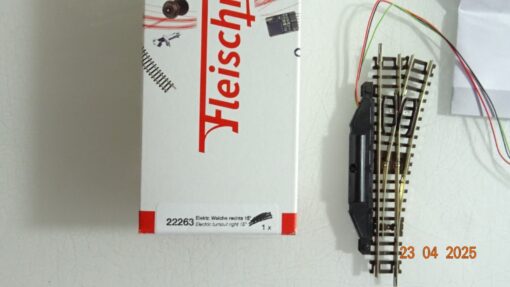 Fleischmann Spur N 22263 Elektrische Weiche rechts 15°siehe Foto in OVP CK7678 – Bild 3