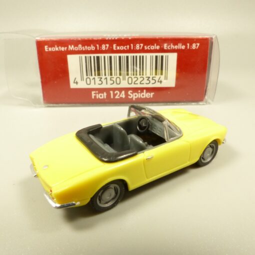 Herpa 1:87 022354 Fiat 124 Spider gelb in OVP EX7503 – Bild 3