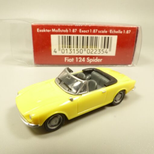 Herpa 1:87 022354 Fiat 124 Spider gelb in OVP EX7503
