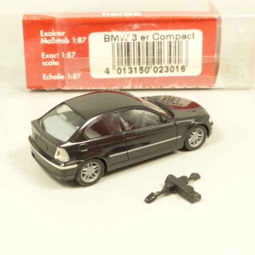Herpa 1:87 023016 BMW 3er Compact schwarz in OVP EX7361 – Bild 3