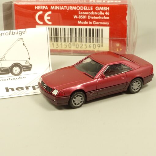 Herpa 1:87 025409 Mercedes 500 SL metallic in OVP EX6028