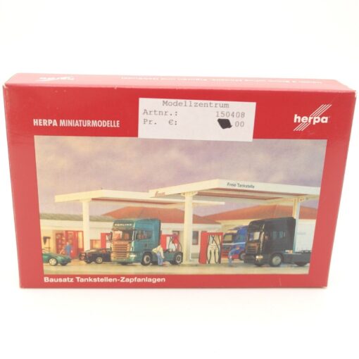 Herpa 1:87 150408 Bausatz Tankstellen-Zapfanlagen neuwertig in OVP QR9023 – Bild 4