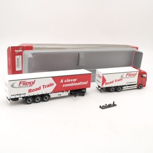 Herpa 1:87 153096 MAN TGA XXL Hängerzug Fliegl Road-Train in OVP QR8670 – Bild 3