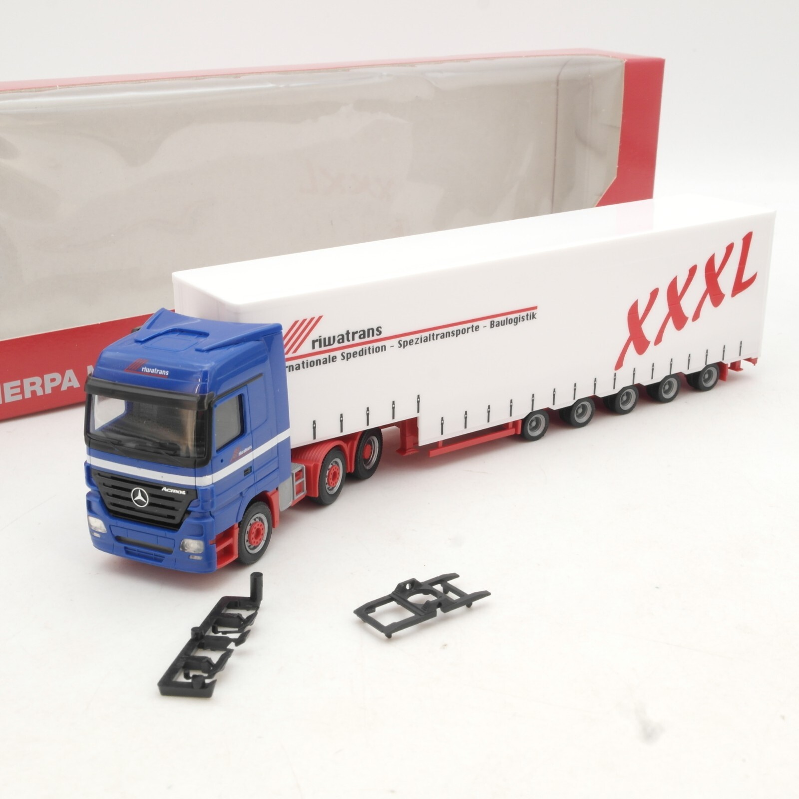 Herpa 1:87 153959 MB Actros LH Volumen-Sattelzug Riwatrans in OVP QR1125