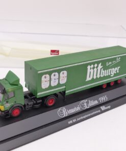 Herpa 1:87 183505 Mercedes SK Sattelzug BitBurger in PC-Box EX8541