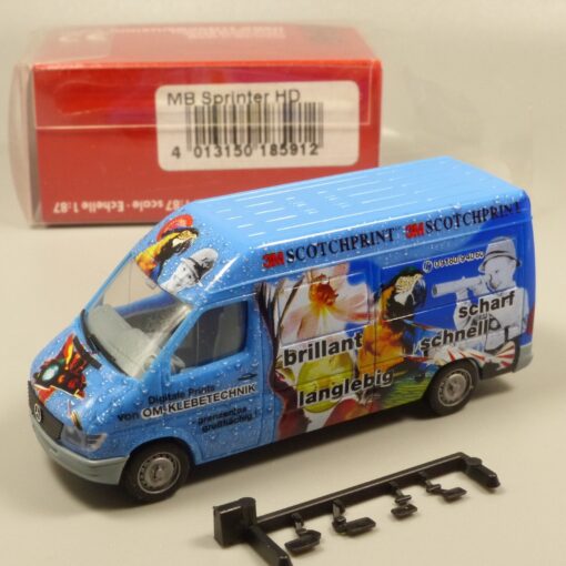 Herpa 1:87 185912 MB Sprinter HD Kastenwagen OM Klebetechnik in OVP EX6024