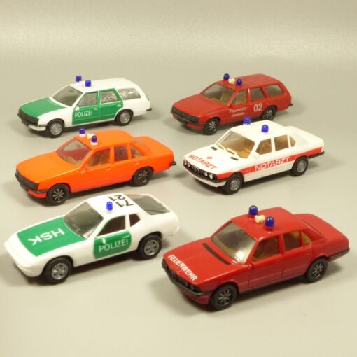 Herpa 1:87 6er-Pack diverse Einsatzfahrzeuge in Tüte siehe Bilder o. EX5025