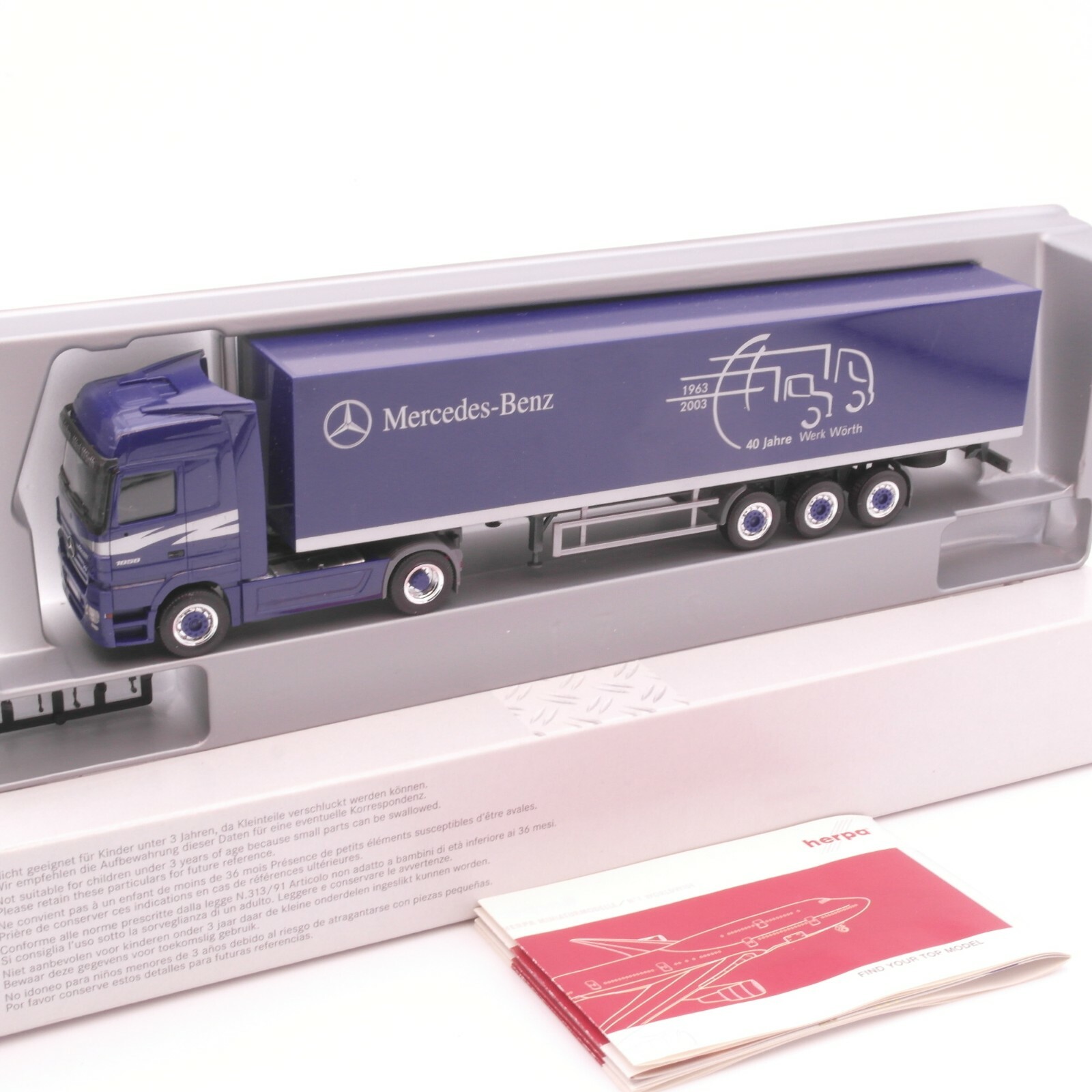 Herpa 1:87 B 6 600 0576 Sattelzug MB 40 Jahre Werk Wörth in OVP RT1791