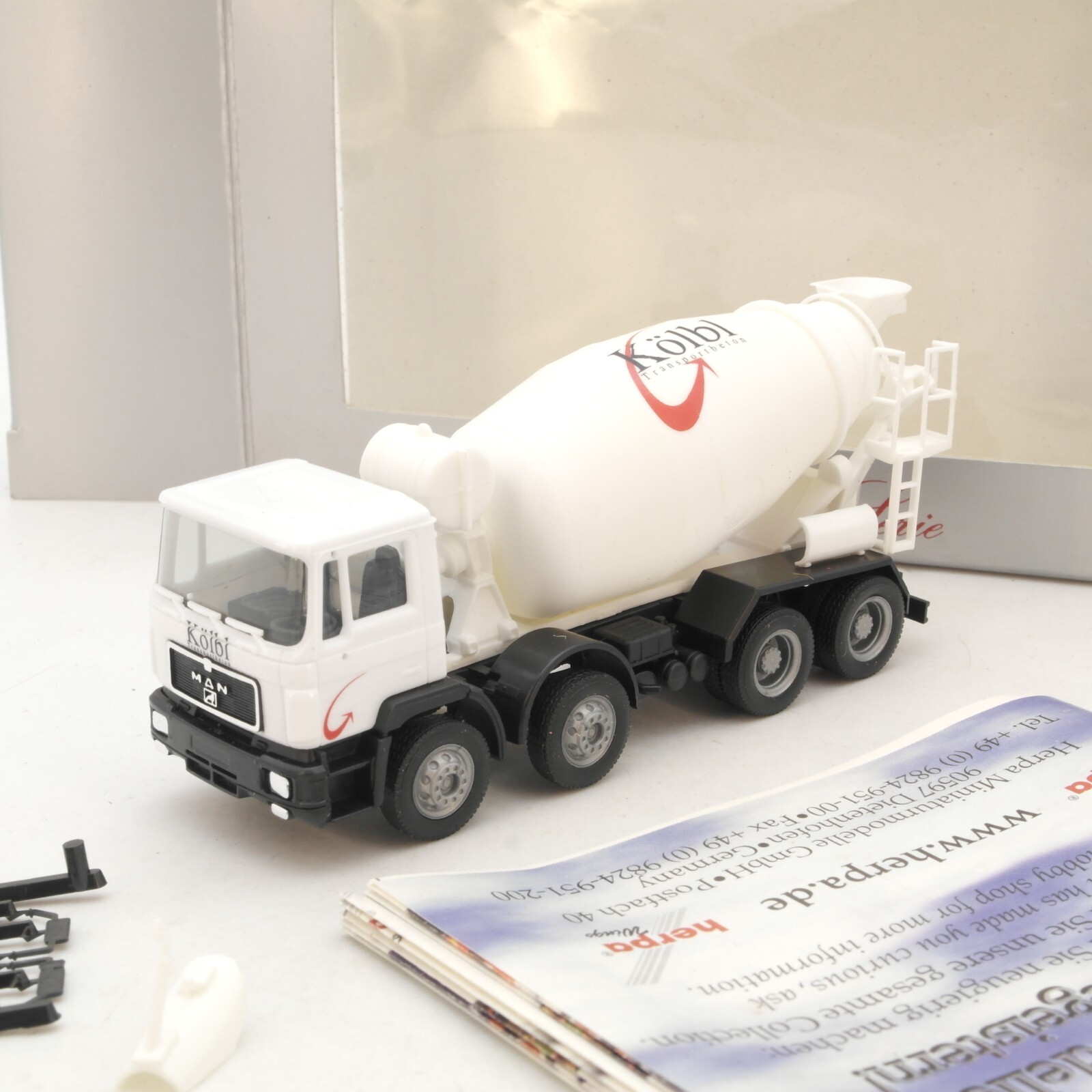 Herpa 1:87 MAN F90 Betonmischer Köbel in OVP RG6676 – Bild 3