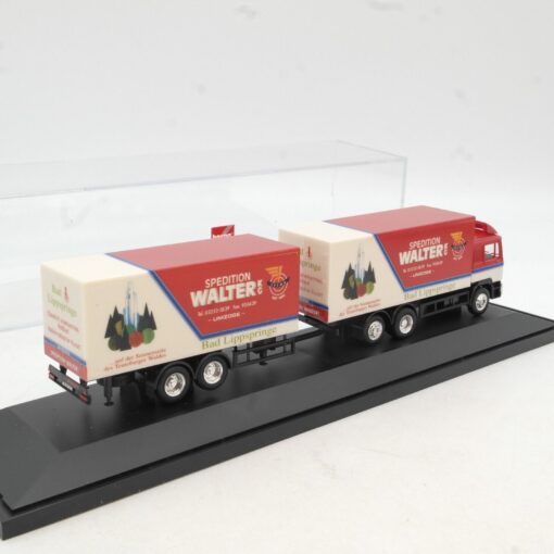 Herpa 1:87 MAN F90 Hängerzug Spedition Walter in PC Box RG1847 – Bild 3