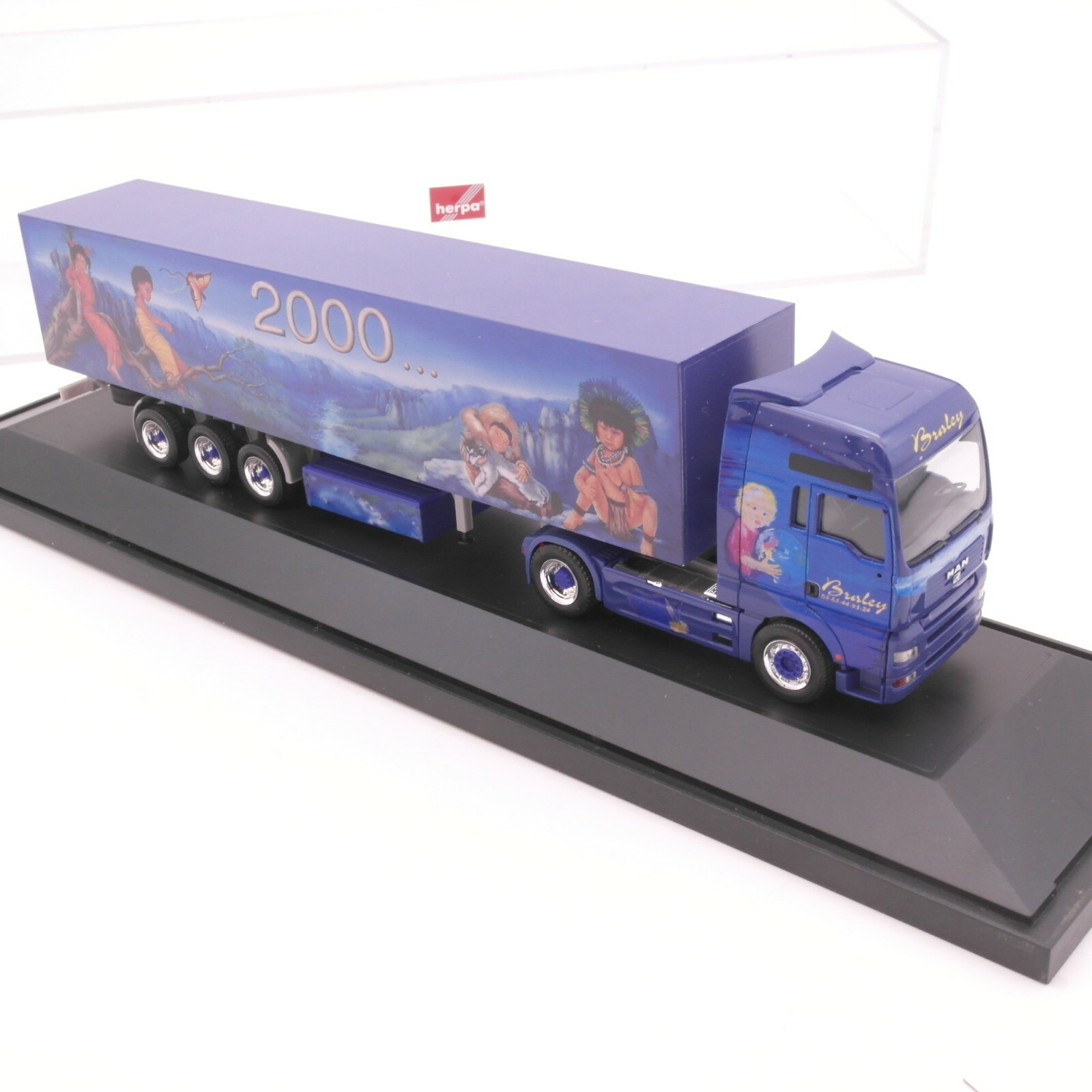 Herpa 1:87 MAN TG-A XXL Koffersattelzug 2000 in PC Box RT2539 – Bild 3