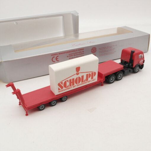 Herpa 1:87 Mercedes Benz Tiefladesattelzug Scholpp in OVP RI6453 – Bild 3