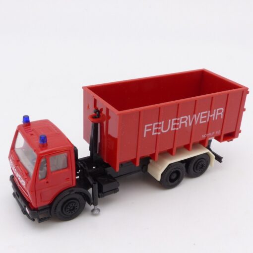 Herpa 1:87 Mercedes NG mit Abrollmulde Feuerwehr siehe Bilder o. EX5529