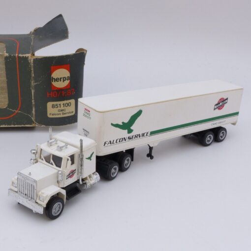 Herpa 1:87 Nr.: 851100 GMC Sattelzug Falcon Service, in OVP EX2809
