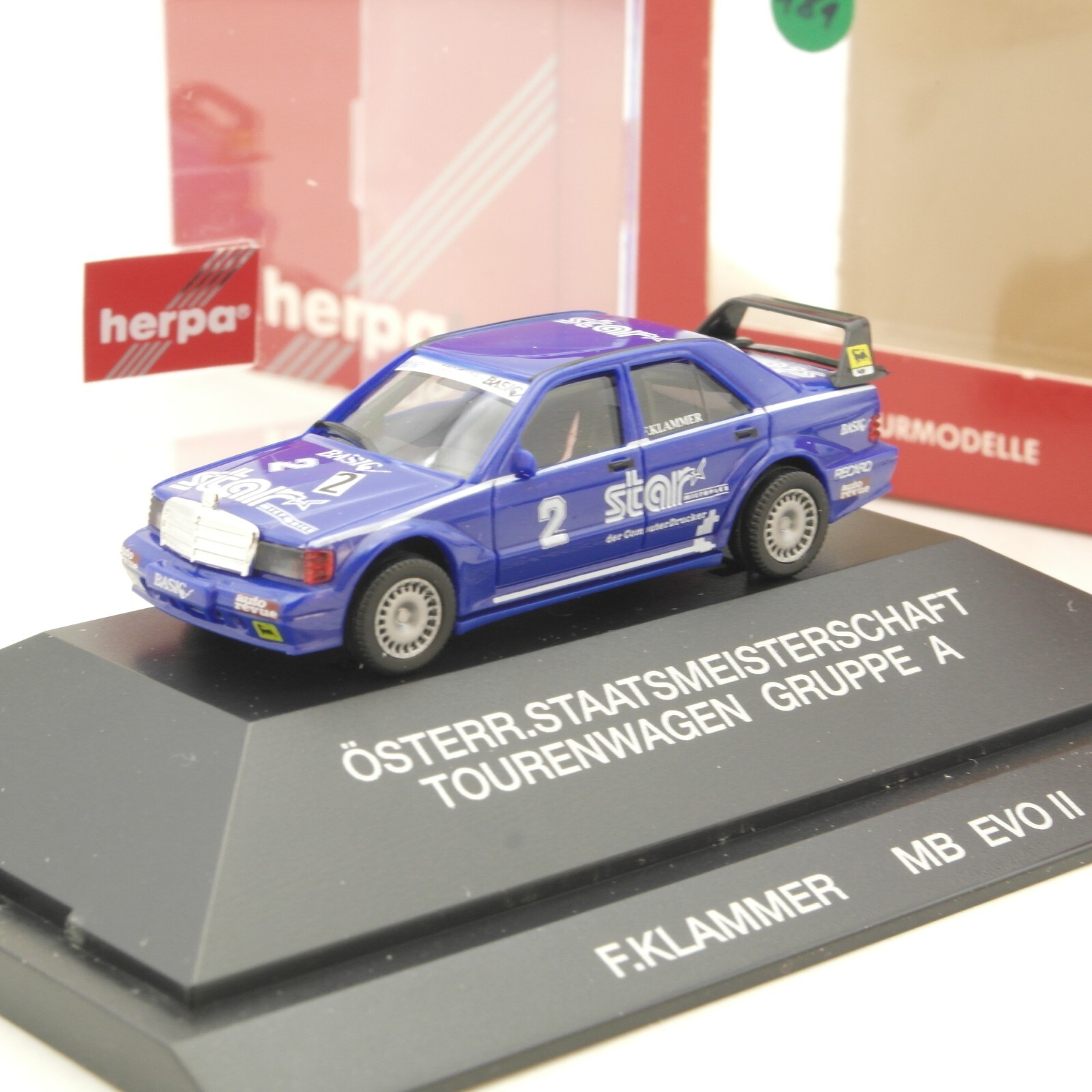 Herpa 1:87 Österr. Staatsmeisterschaft MB EVO II #2 F. Klammer in OVP RG9284