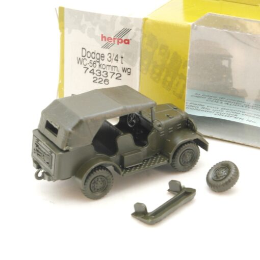 Herpa Minitanks 1:87 743372 Dodge 3/4 t WC 56 Komm. wg in OVP QR3049 – Bild 3