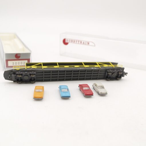 Hobbytrain N 30002 Autoverladewagen mit 4 PKW der BLS in OVP RR2119 – Bild 4