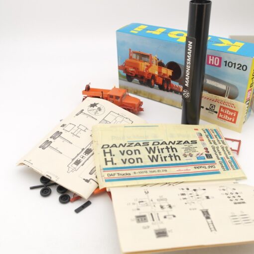 Kibri H0 10120 Bausatz Faun Zugmaschine Tieflader Mannesmann in OVP QR8901 – Bild 5