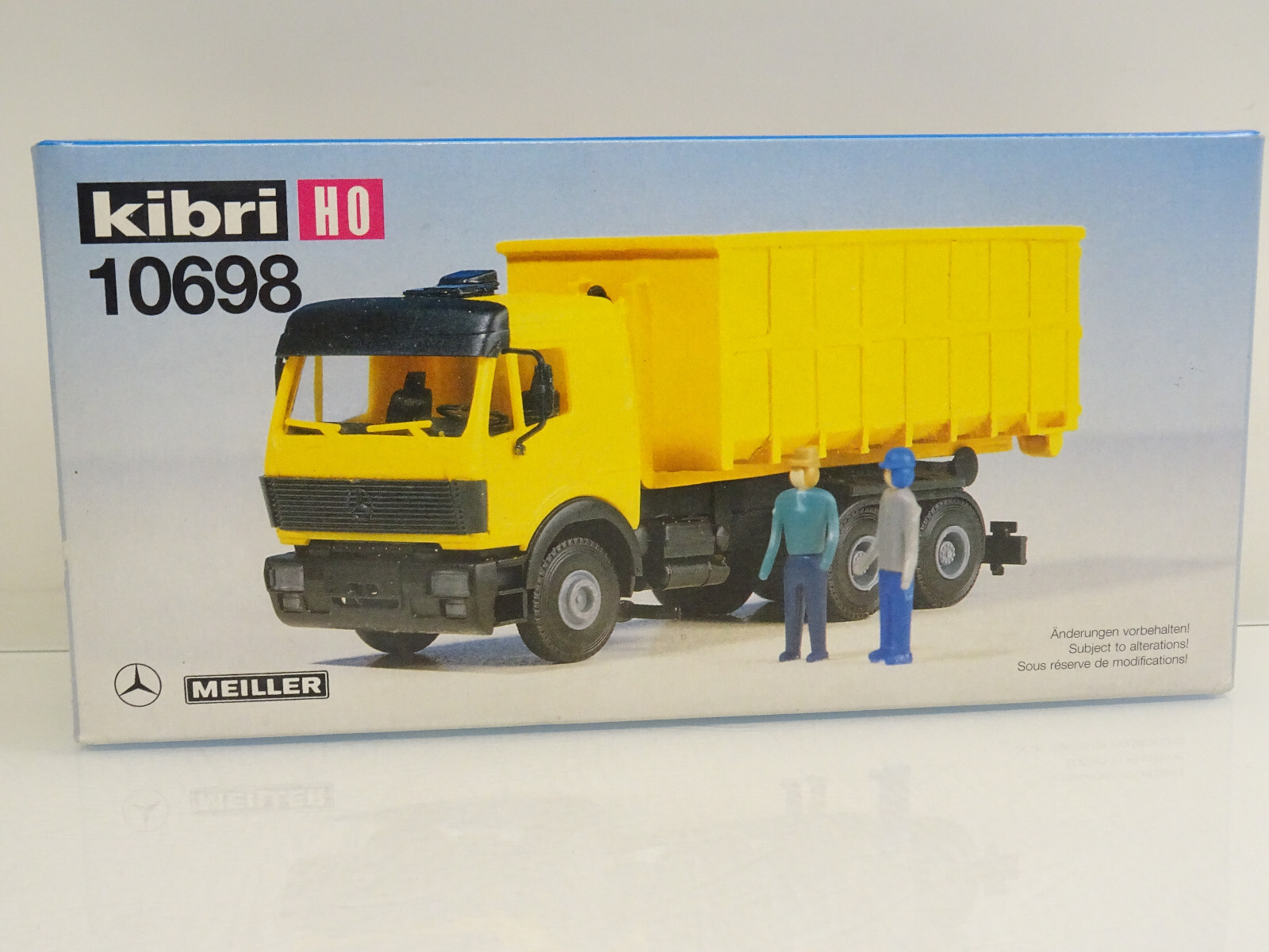 Kibri H0 10698 Bausatz Mercedes Meiller Abrollkipper neuwertig in OVP LE4108