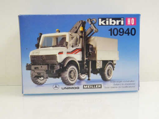 Kibri H0 10940 Bausatz Unimog mit Ladekran neuwertig in OVP LE4122