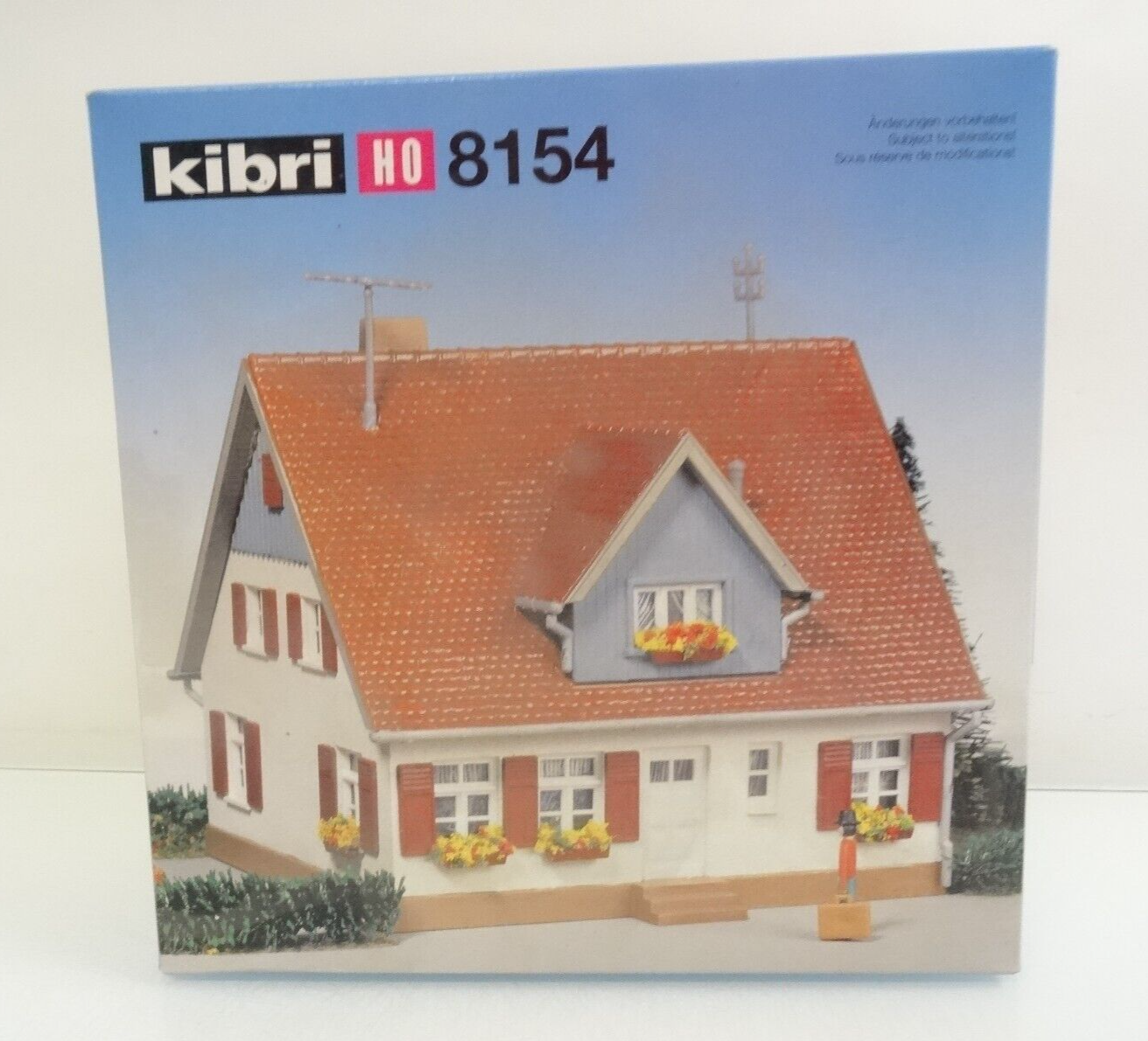 Kibri H0 8154 Bausatz Einfamilienhaus mit Dachgaube neuwertig in OVP QR4425