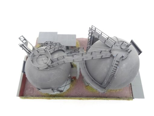 Kibri H0 Gasbehälter Kugelbehälter Gastank ca 27 x 18 cm, siehe Bilder RR1273 o. – Bild 4