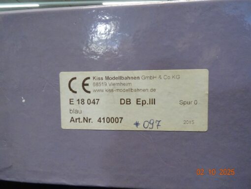 Kiss Spur 0 410007 E-Lok E 18 047 der DB Digital Sound in OVP JL3313 – Bild 10