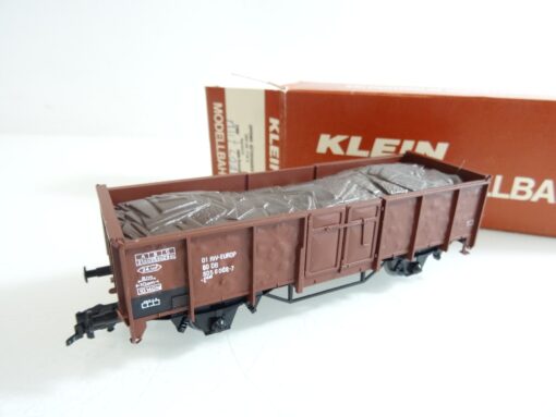 Klein Modellbahn H0 3195 offener Güterwagen mit Ladung der DB in OVP RR1073
