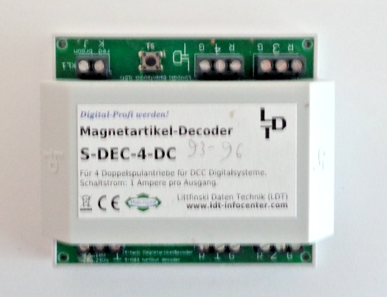 LDT S-DEC-4-DC Magnetartikel-Decoder mit Gehäuse siehe Foto PK2825 o.