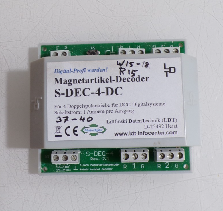 LDT S-DEC-4-DC Magnetartikel-Decoder mit Gehäuse siehe Foto PK2859 o.