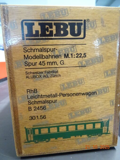 LEBU Spur G Top Rarität Leichtmetall-Personenwagen der RhB in OVP JL3742 – Bild 7