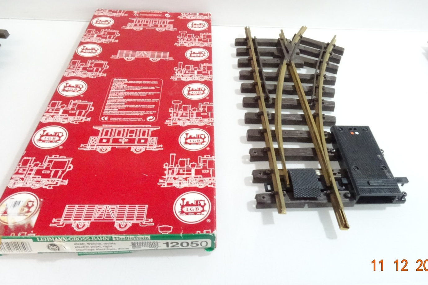 LGB Spur G 12150 Weiche rechts mit Antrieb siehe Foto in OVP PK2989 – Bild 3