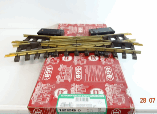 LGB Spur G 12260 Doppelkreuzungsweiche elektrisch mit Antrieb in OVP PK62 – Bild 4