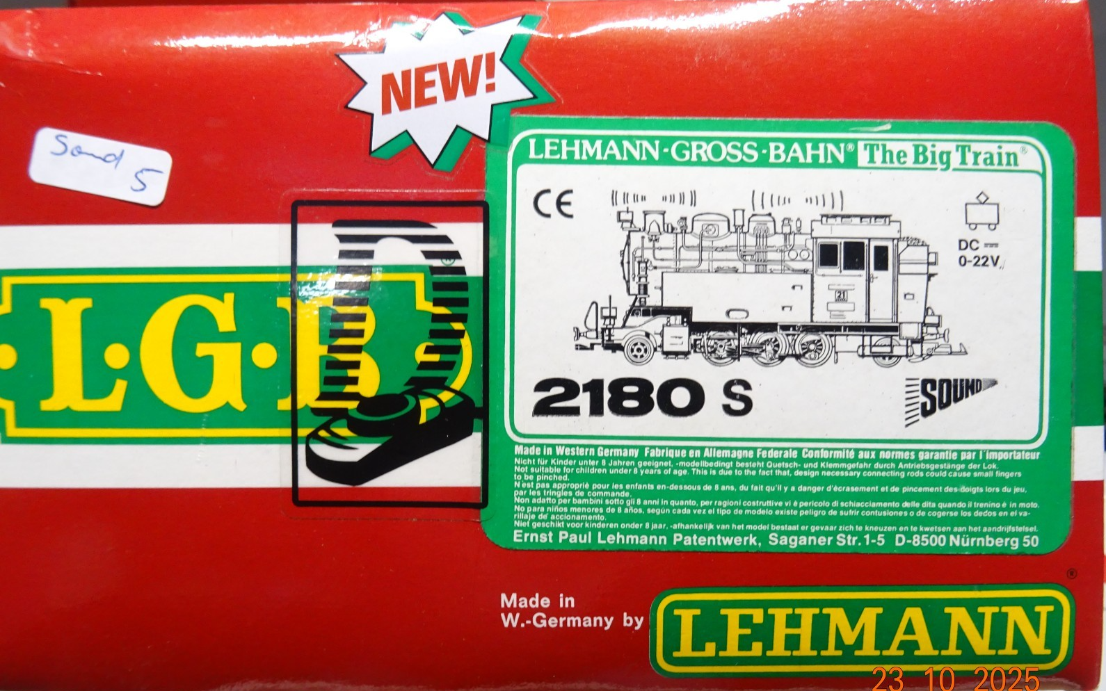 LGB Spur G 2180 S Dampflok NWE 21 Digital Sound in OVP JL3815 – Bild 6