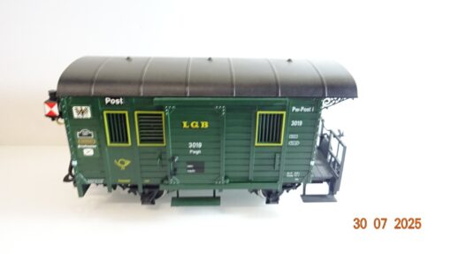 LGB Spur G 3019 Post Gepäckwagen mit Schlusslicht siehe Foto in OVP PK149 – Bild 3