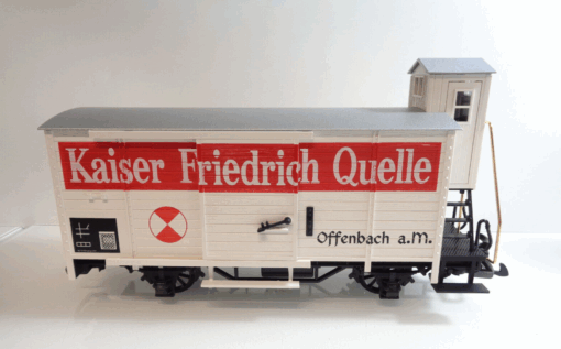LGB Spur G 40265 gedeckter Güterwagen Kaiser Friedrich Quelle neuw in OVP AR6024 – Bild 3