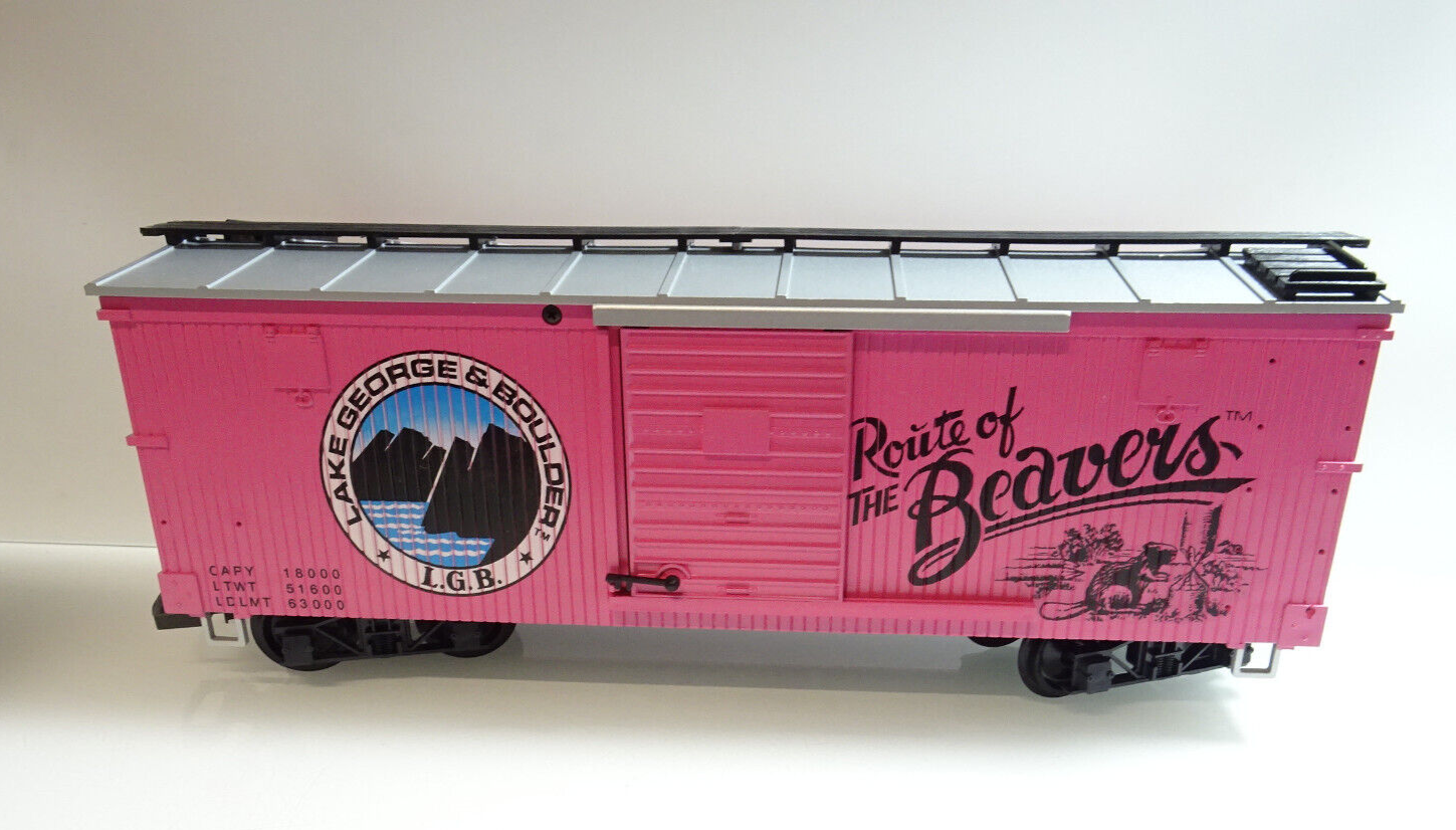 LGB Spur G 4090 US Güterwagen Lake George & Boulder neuwertig in OVP AR6412 – Bild 3