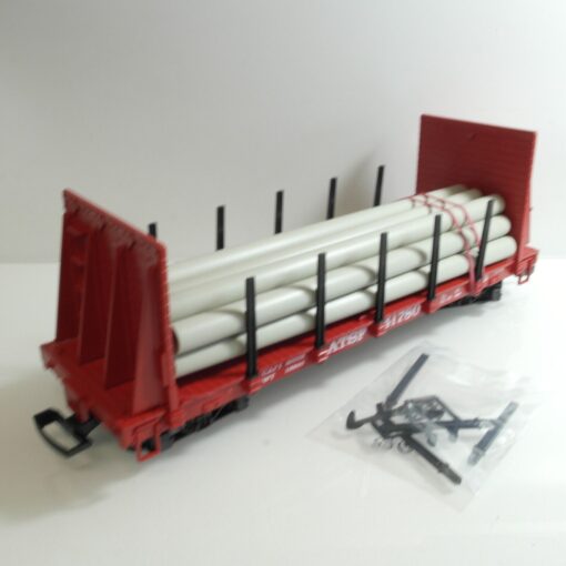 LGB Spur G 41780 Rungenwagen mit Ladung ATSF neuwertig in OVP RG9625 – Bild 3