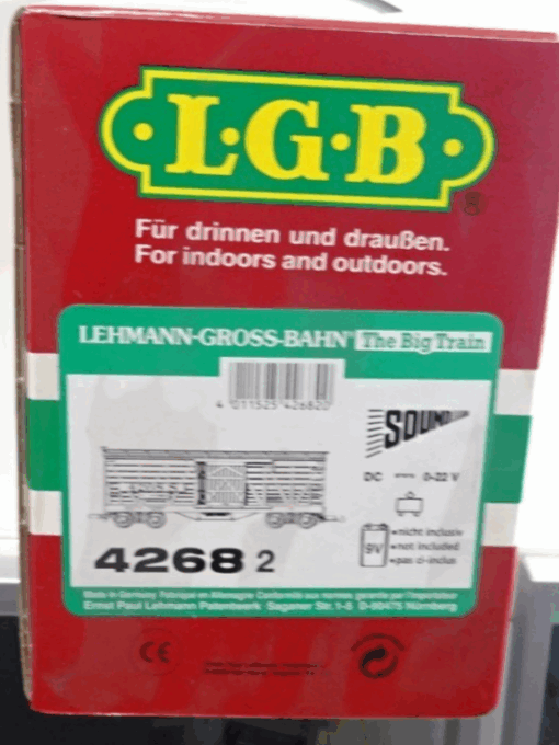 LGB Spur G 4268 2 Viehtransportwagen mit Sound in OVP PK194 – Bild 6