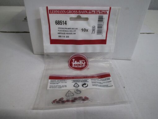 LGB Spur G 68514 Steckglühlampe Rot, 24V 10 Stück m.OVP WZ1898