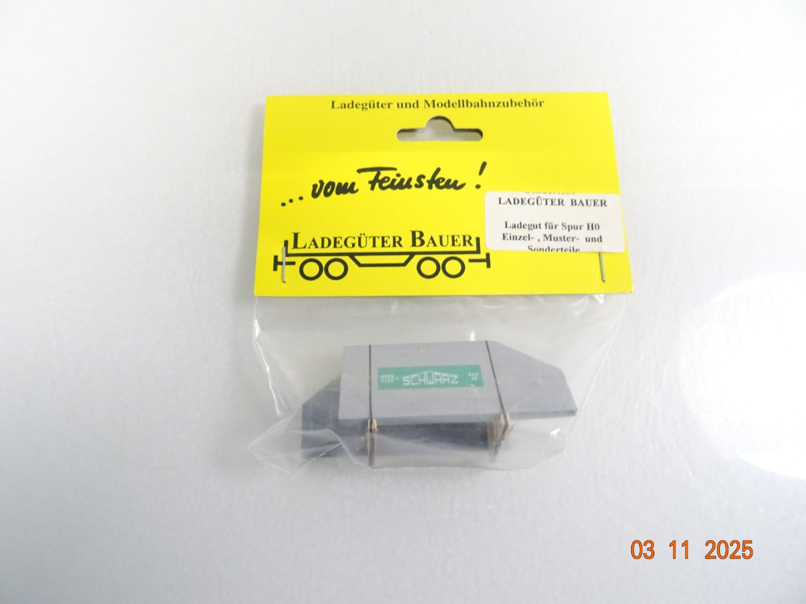 Ladegüter Bauer H0 Ladegut Schwarzbau 80 mm in OVP RR4317