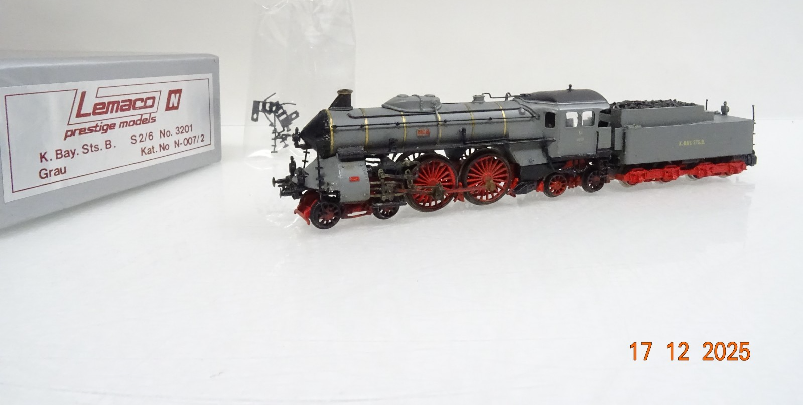 Lemaco N 007/2 Dampflok S 2/6 grau der K.Bay.Sts.B. in OVP JL5194
