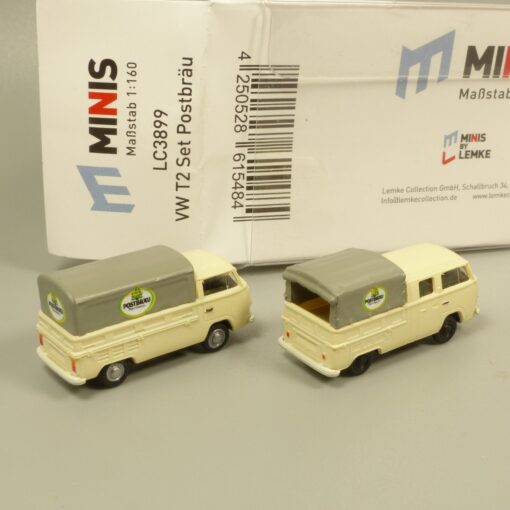 Lemke Minis 1:160 LC3899 VW T2 Set Postbräu in OVP EX6174 – Bild 3