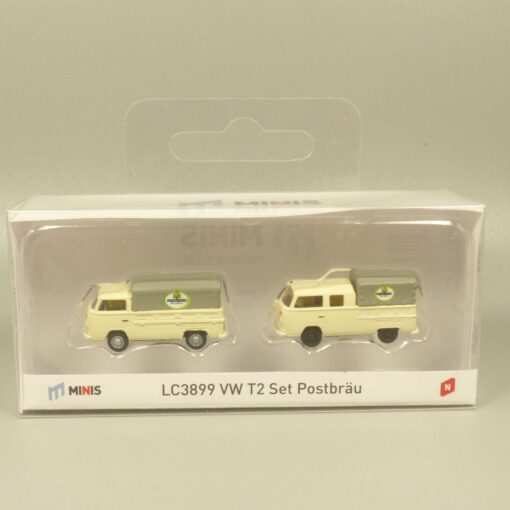 Lemke Minis 1:160 LC3899 VW T2 Set Postbräu in OVP EX6174 – Bild 4